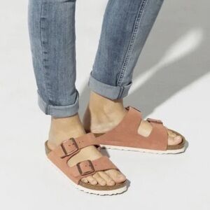 Birkenstock Arizona Suede Leather Earth Red